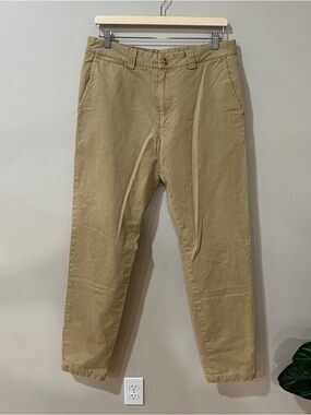 Quaker Marine Supply Co. Flannel Lined Chino Pants Jeans Men's 32x32 Khaki Biege
